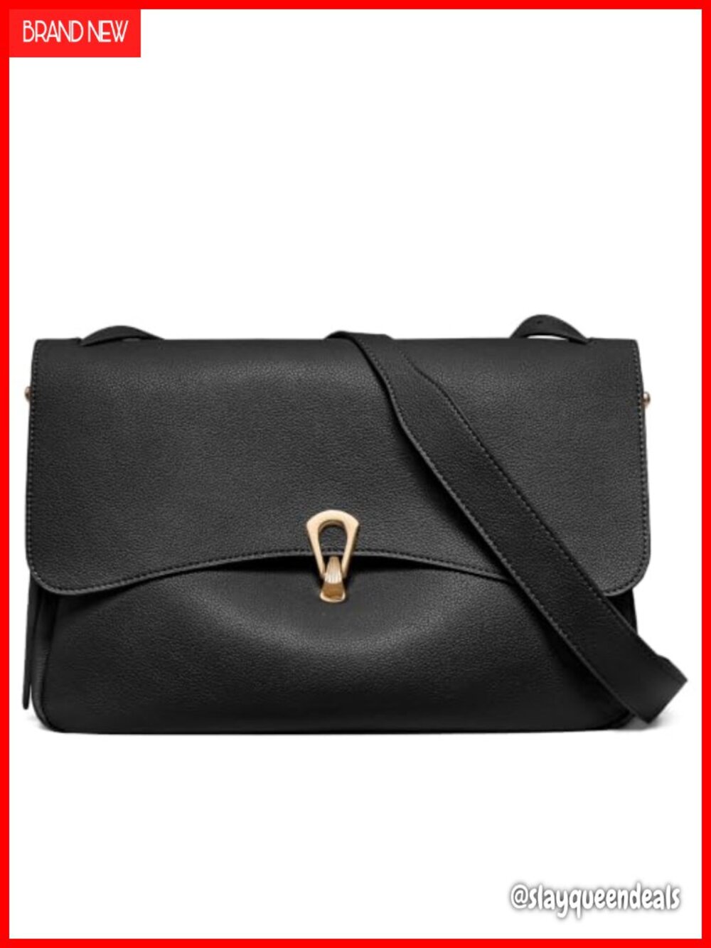 Vintage Flap Leather Shoulder Bag Large Envelope Messenger Crossbody